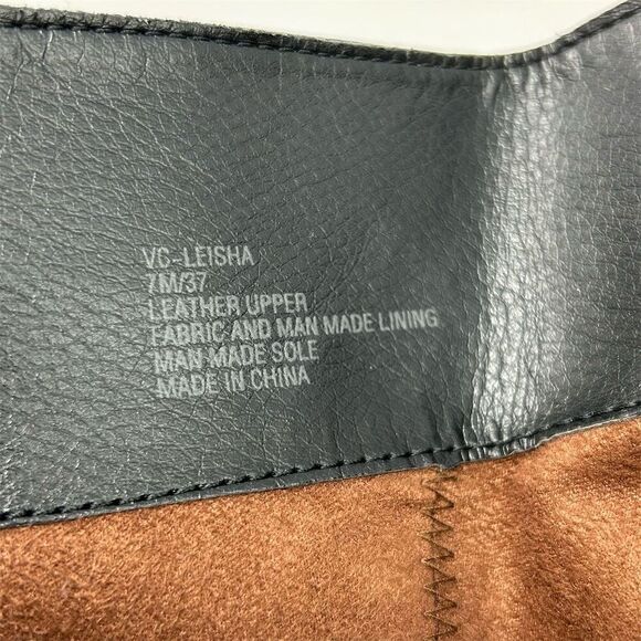 Vince Camuto Leisha Women's Knee High Riding Boots Black and Red Size 7M - Picture 12 of 14